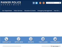 Tablet Screenshot of parkerpolice.org